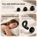 Full size earplug head, comfortable for side sleeping, reduces noise